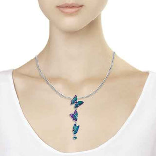 Сребърен медальон - My blue butterflies