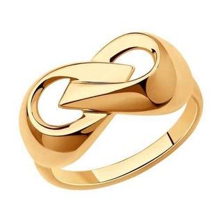 елегантен сребърен пръстен, без камък, розова позлата, sokolov,