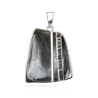 сребърен медальон, без камък, оксидирано сребро