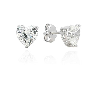 Сребърни обеци - Heart Spark Studs