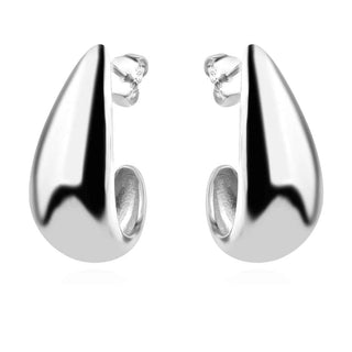 сребърни обеци, без камък, родиево покритие, висящи обеци