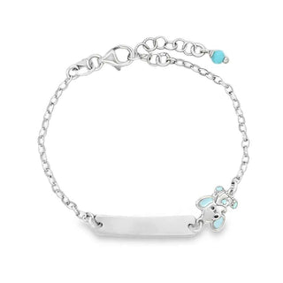 Детска сребърна гривна - Blue Elephant