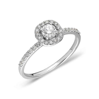 златен пръстен, диамант, бяло злато, годежен пръстен