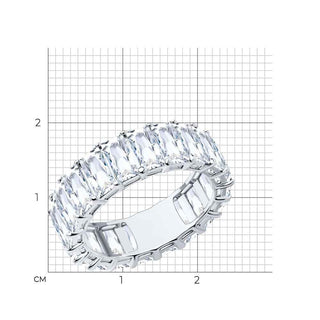 Сребърен пръстен - Vogue ring white