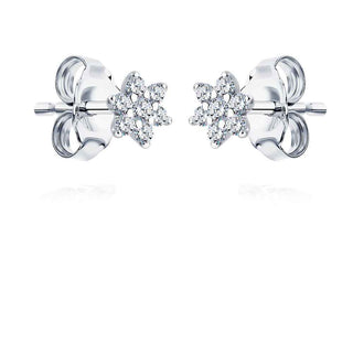 сребърни обеци цветчета