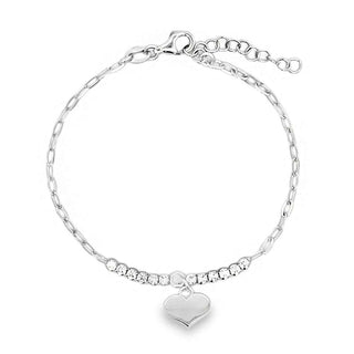 Сребърна гривна - Heart & Shine