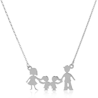 колие семейство с две момиченца