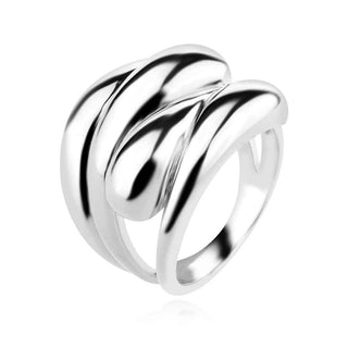 сребърен пръстен, без камък, родиево покритие