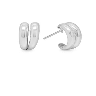 Сребърни обеци - Double Glow