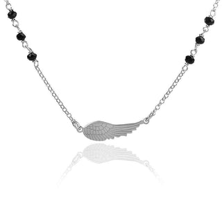 сребърно колие ангелско крило