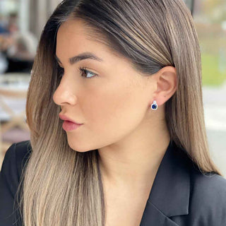 Сребърни обеци - Blue Riva