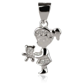 Сребърен медальон с родиево покритие