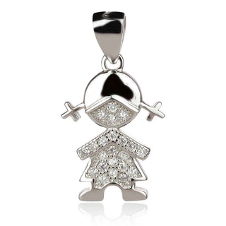 Сребърен медальон , дете, родиево покритие