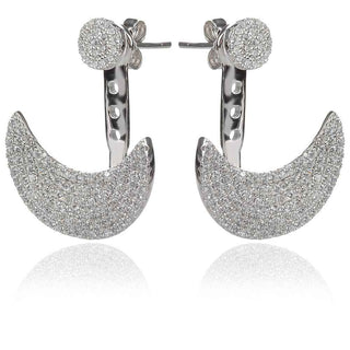 сребърни обеци с цирконии