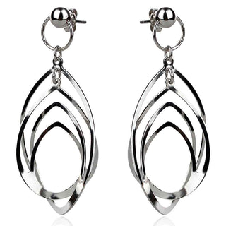 Сребърни обеци в абстрактна ефирна форма