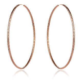 големи сребърни халки розова позлата