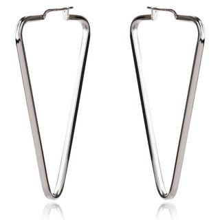 Сребърни обеци с абстрактен дизайн