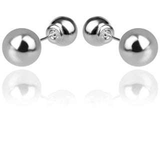 сребърни обеци с топчета