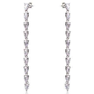 long silver earrings, дълги сребърни обеци