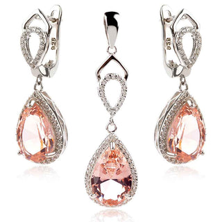 сребърен комплект с морганит