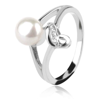 сребърен пръстен с перла