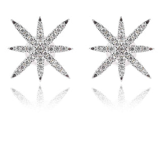 сребърни обеци звезди стил APM Monaco