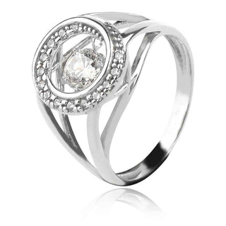 сребърен пръстен с трептящ камък