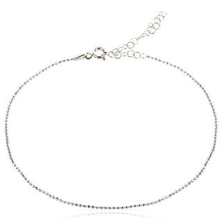 нежна сребърна гривна за глезен, крак