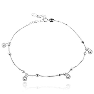 гривна за глезен с цирконии