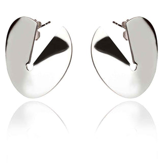 ефектни сребърни обеци на щифт