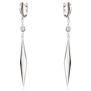 дълги висящи сребърни обеци