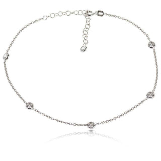 сребърна гривна за глезен