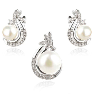 сребърен комплект с перла