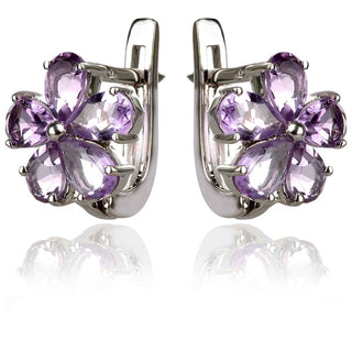 Сребърен комплект-Amethyst Flora