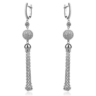 silver long earrings, сребърни висящи обеци