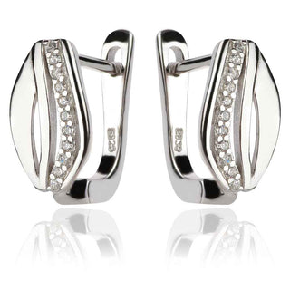 малки сребърни обеци на английско закопчаване