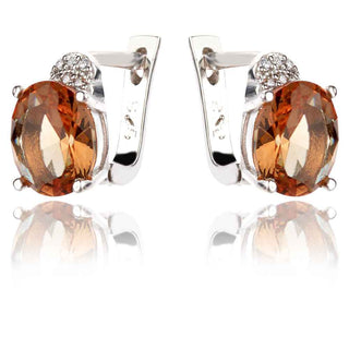 сребърни обеци със султанит