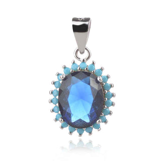 Сребърен комплект - I love blue