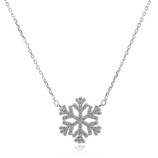 сребърно колие снежинка