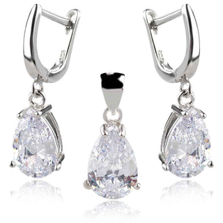 сребърен комплект капка