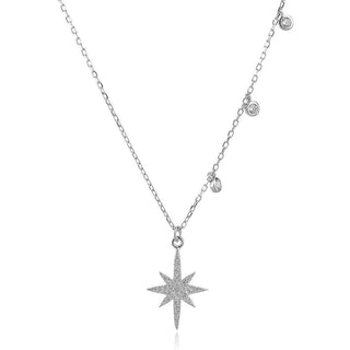 сребърно колие Meteorite с циркони