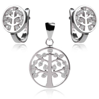 сребърен комплект дървото на живота