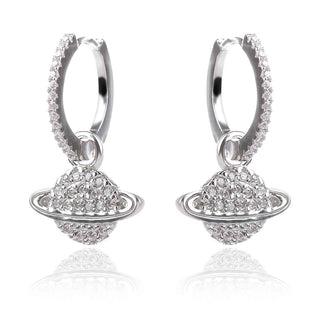 сребърни обеци планети стил APM Monaco