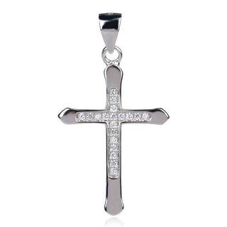 сребърен кръст с цирконии
