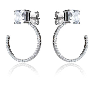 сребърни обеци с цирконии