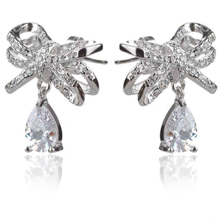 сребърни обеци панделки