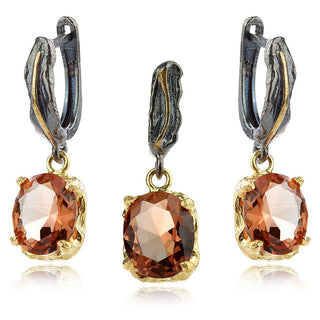 сребърен комплект със султанит