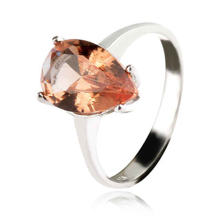 сребърен пръстен със султанит капка