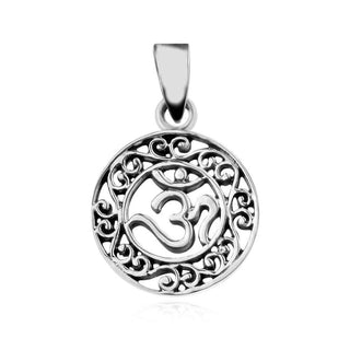 сребърен медальон, оксидирано сребро, без камък,