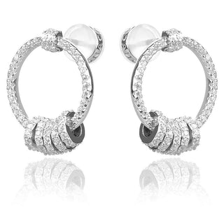 сребърни обеци стил APM Monaco